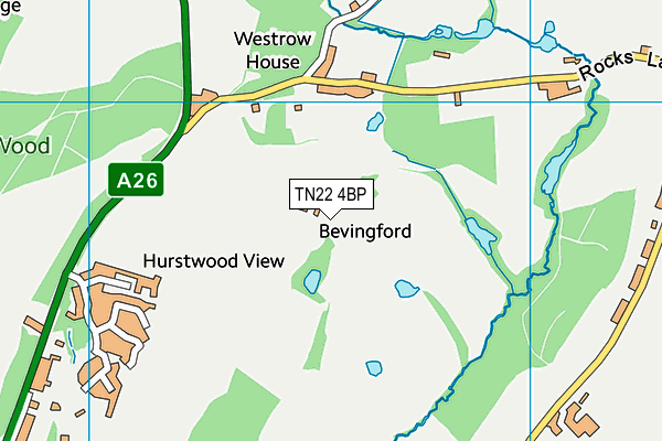 TN22 4BP map - OS VectorMap District (Ordnance Survey)