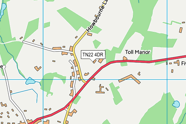 TN22 4DR map - OS VectorMap District (Ordnance Survey)