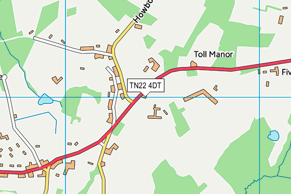 TN22 4DT map - OS VectorMap District (Ordnance Survey)