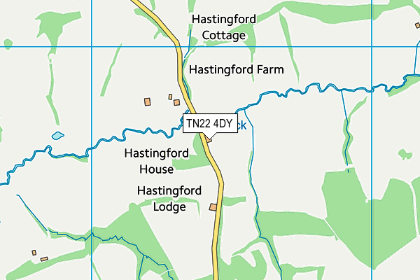 TN22 4DY map - OS VectorMap District (Ordnance Survey)