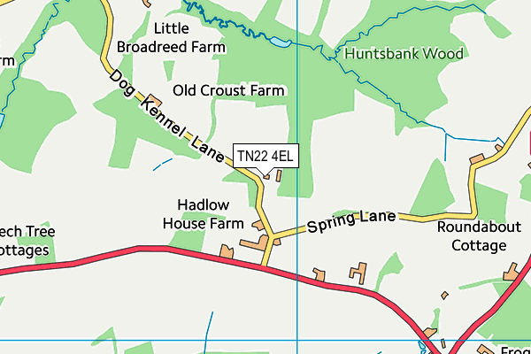 TN22 4EL map - OS VectorMap District (Ordnance Survey)