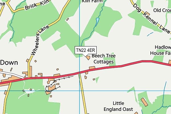 TN22 4ER map - OS VectorMap District (Ordnance Survey)