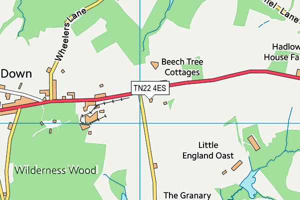 TN22 4ES map - OS VectorMap District (Ordnance Survey)