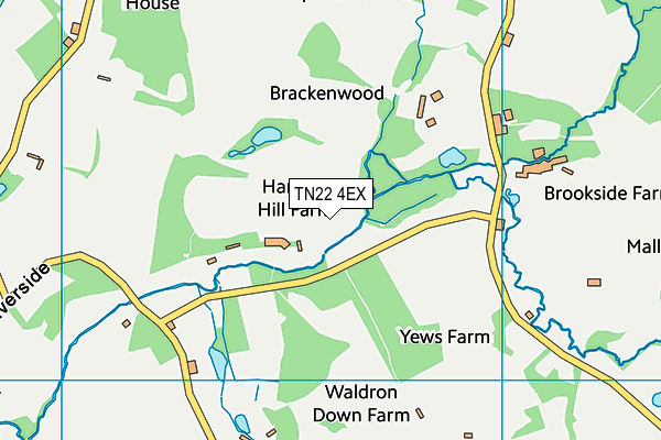 TN22 4EX map - OS VectorMap District (Ordnance Survey)