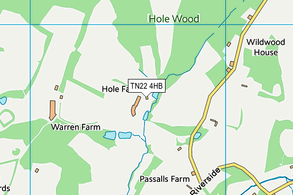 TN22 4HB map - OS VectorMap District (Ordnance Survey)