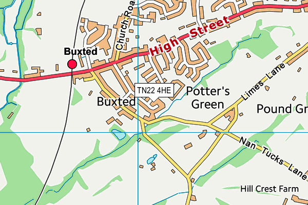 TN22 4HE map - OS VectorMap District (Ordnance Survey)