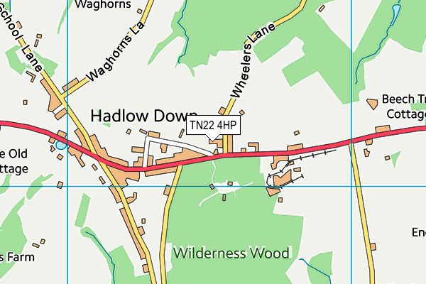 TN22 4HP map - OS VectorMap District (Ordnance Survey)