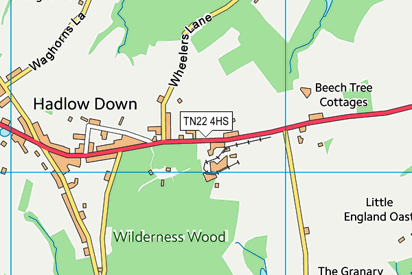 TN22 4HS map - OS VectorMap District (Ordnance Survey)