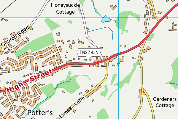 TN22 4JN map - OS VectorMap District (Ordnance Survey)