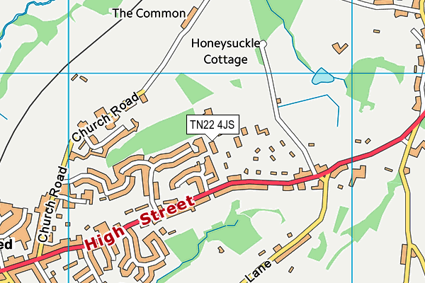 TN22 4JS map - OS VectorMap District (Ordnance Survey)