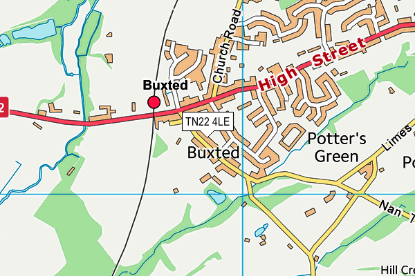 TN22 4LE map - OS VectorMap District (Ordnance Survey)