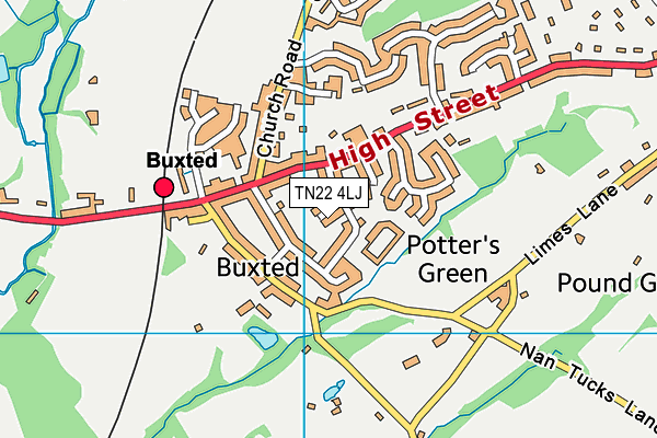 TN22 4LJ map - OS VectorMap District (Ordnance Survey)