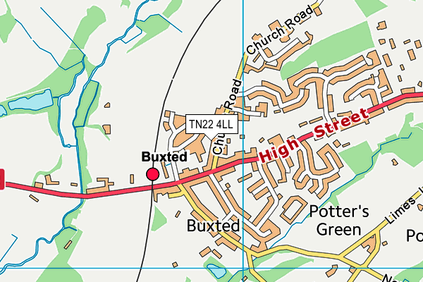 TN22 4LL map - OS VectorMap District (Ordnance Survey)