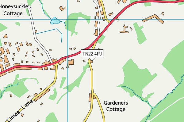 TN22 4PJ map - OS VectorMap District (Ordnance Survey)