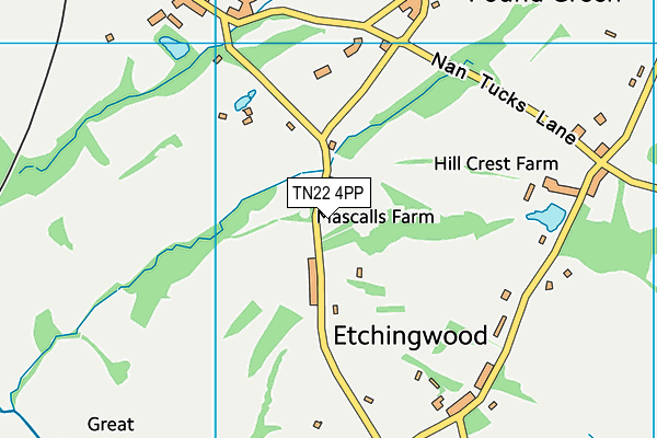 TN22 4PP map - OS VectorMap District (Ordnance Survey)