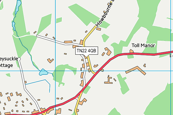 TN22 4QB map - OS VectorMap District (Ordnance Survey)