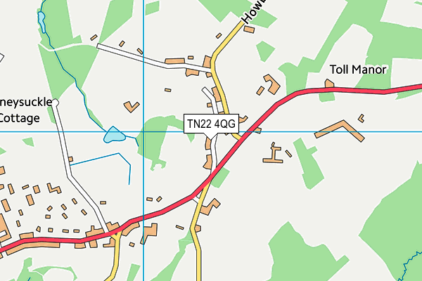 TN22 4QG map - OS VectorMap District (Ordnance Survey)
