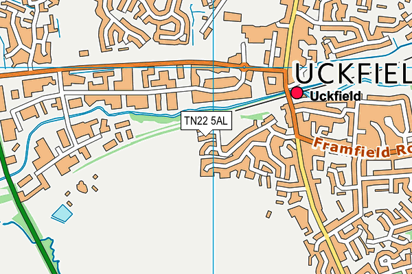 TN22 5AL map - OS VectorMap District (Ordnance Survey)