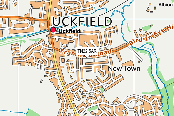 TN22 5AR map - OS VectorMap District (Ordnance Survey)