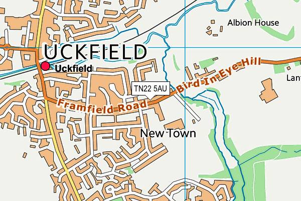 TN22 5AU map - OS VectorMap District (Ordnance Survey)