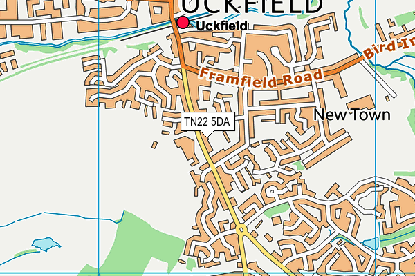 TN22 5DA map - OS VectorMap District (Ordnance Survey)