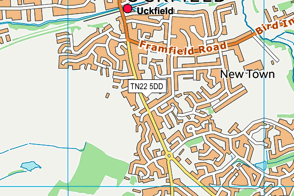 TN22 5DD map - OS VectorMap District (Ordnance Survey)