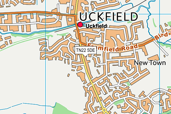 TN22 5DE map - OS VectorMap District (Ordnance Survey)