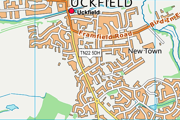 TN22 5DH map - OS VectorMap District (Ordnance Survey)