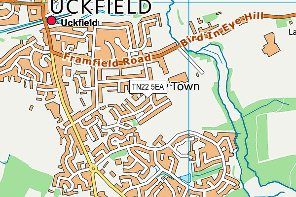 TN22 5EA map - OS VectorMap District (Ordnance Survey)