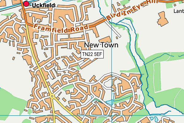 TN22 5EF map - OS VectorMap District (Ordnance Survey)