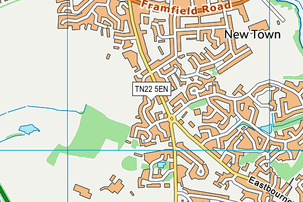 TN22 5EN map - OS VectorMap District (Ordnance Survey)