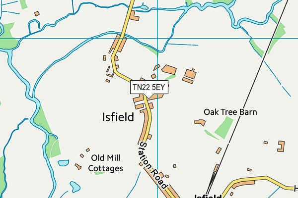 TN22 5EY map - OS VectorMap District (Ordnance Survey)