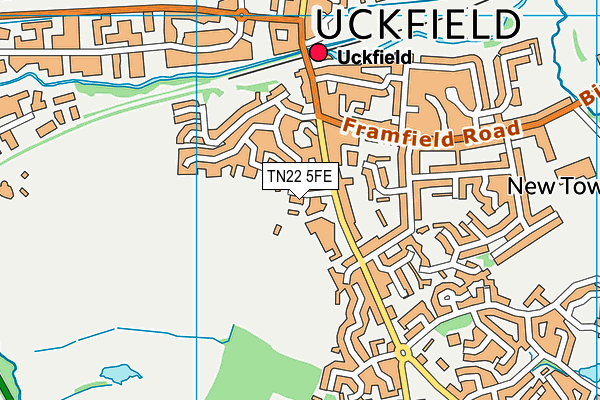 TN22 5FE map - OS VectorMap District (Ordnance Survey)