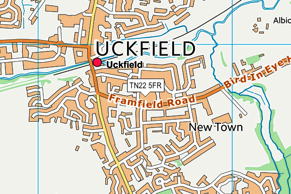 TN22 5FR map - OS VectorMap District (Ordnance Survey)