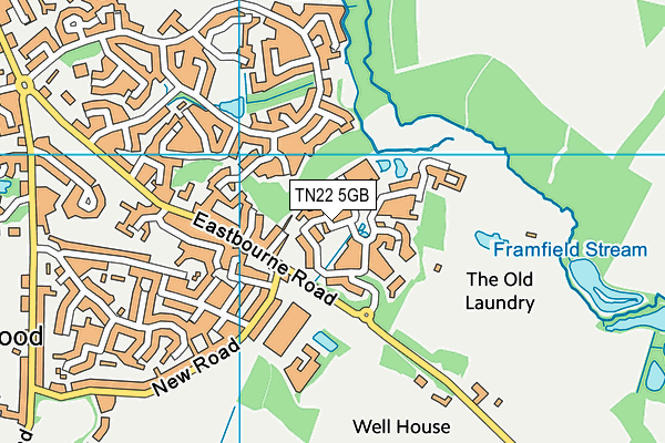 TN22 5GB map - OS VectorMap District (Ordnance Survey)