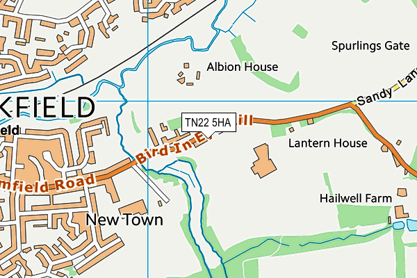 TN22 5HA map - OS VectorMap District (Ordnance Survey)