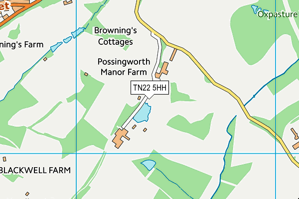 TN22 5HH map - OS VectorMap District (Ordnance Survey)