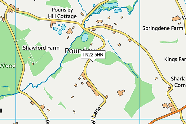 TN22 5HR map - OS VectorMap District (Ordnance Survey)