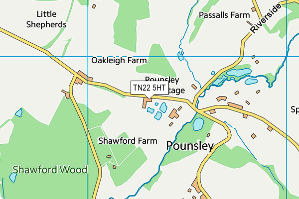 TN22 5HT map - OS VectorMap District (Ordnance Survey)