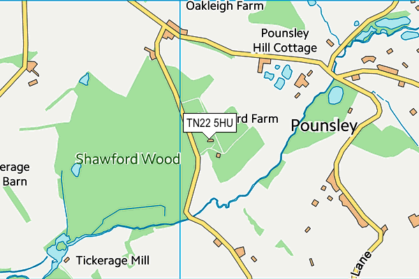 TN22 5HU map - OS VectorMap District (Ordnance Survey)