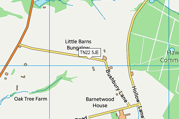 TN22 5JE map - OS VectorMap District (Ordnance Survey)