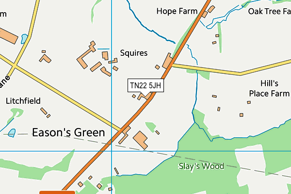 TN22 5JH map - OS VectorMap District (Ordnance Survey)