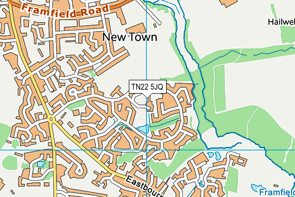 TN22 5JQ map - OS VectorMap District (Ordnance Survey)