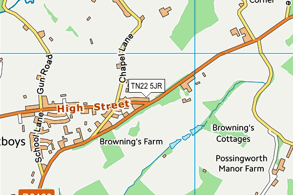 TN22 5JR map - OS VectorMap District (Ordnance Survey)