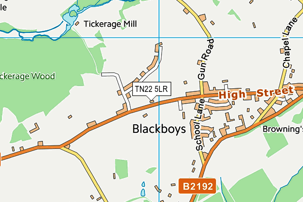 TN22 5LR map - OS VectorMap District (Ordnance Survey)