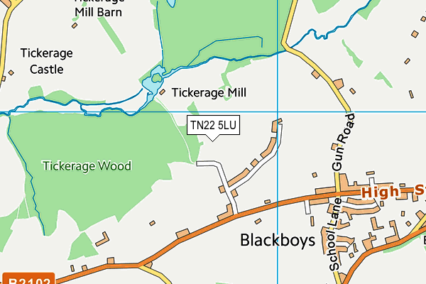 TN22 5LU map - OS VectorMap District (Ordnance Survey)