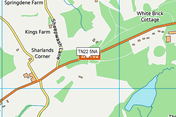 TN22 5NA map - OS VectorMap District (Ordnance Survey)