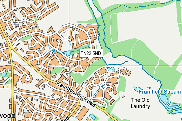 TN22 5ND map - OS VectorMap District (Ordnance Survey)