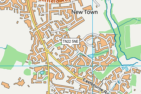 TN22 5NE map - OS VectorMap District (Ordnance Survey)