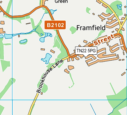 TN22 5PG map - OS VectorMap District (Ordnance Survey)